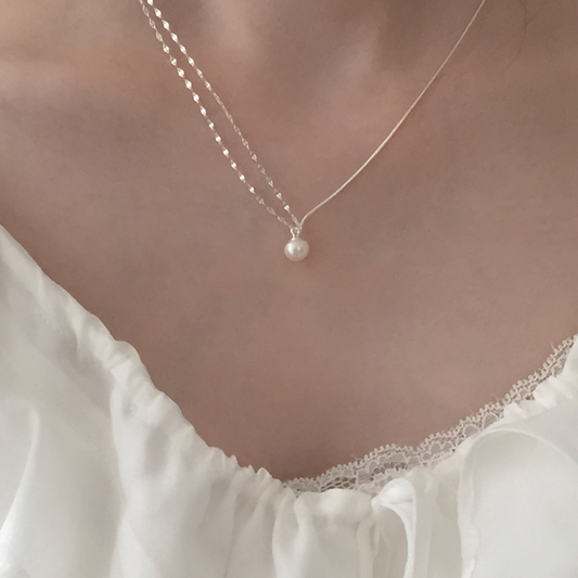 ｜moat｜ Brill Pearl Necklace (silver925)