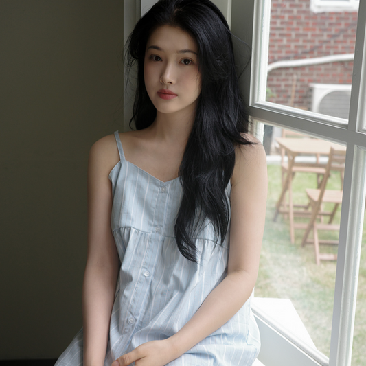｜Juuneedu｜ And Stripe Sleeveless Pyjama Set