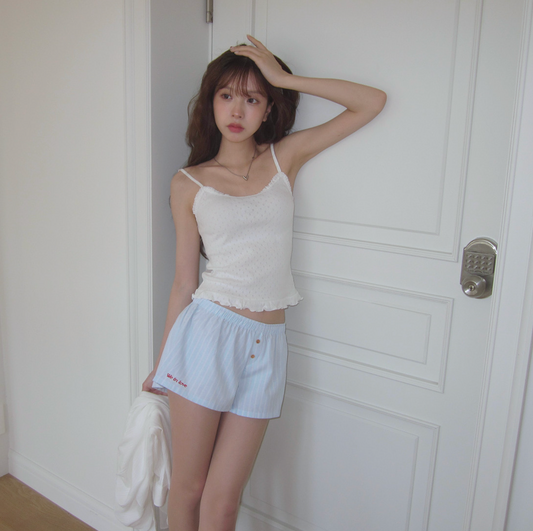 ｜CREAM CHEESE｜ Punching Frill Lace Sleeveless