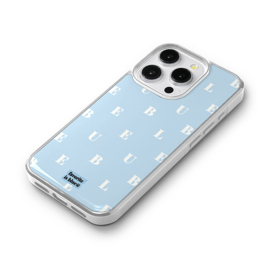 ｜midmaly｜ Blue Silver Frame Phone Case