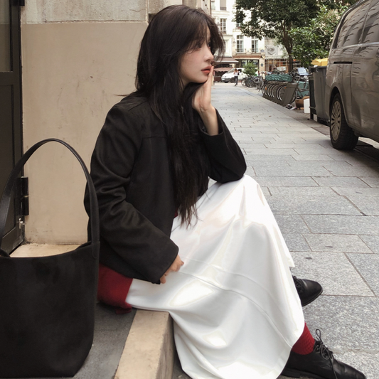 ｜SLOWAND｜ # SLOWMADE SALTIE Classic Pintuck Long Skirt