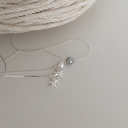 ｜moat｜ Flash Pearl Necklace (Silver925)