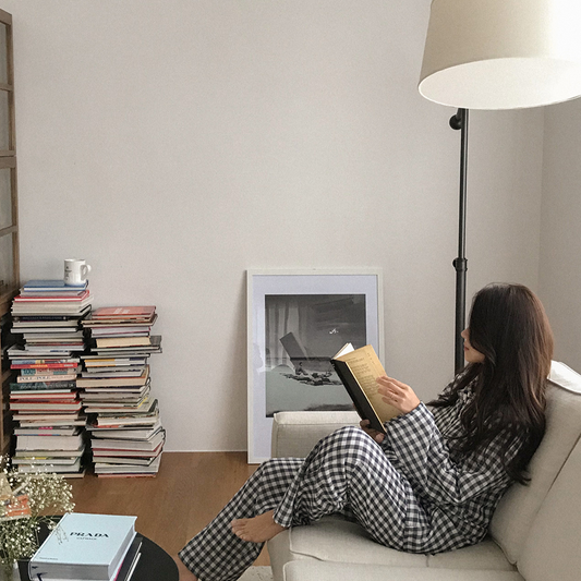 ｜Juuneedu｜ Double Cotton Gingham Check Pyjamas