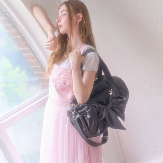 ｜COZING｜ Shiny Duffle Bag (Black)