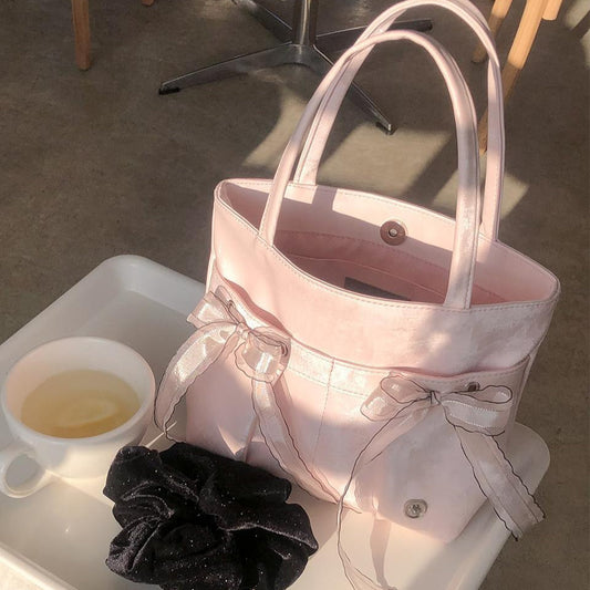 ｜ovuni｜ MINI EASY RIBBON BAG PALE PINK