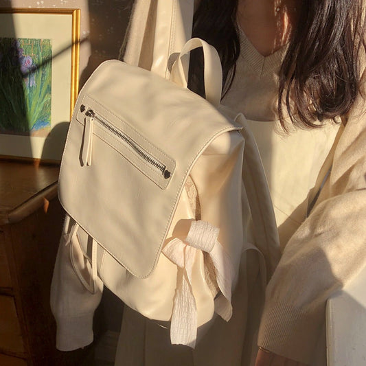 ｜ovuni｜ CLASSIC BOW BACKPACK CREAM