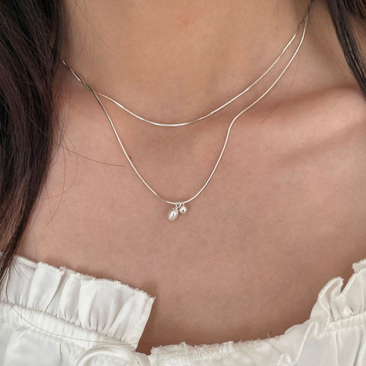 ｜DUNGEUREON｜ Coral Leaf Silver Necklace