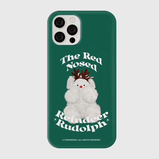 ｜THENINEMALL｜ 베이직 루돌프뽀꾸 Hard Phone Case (3 types)