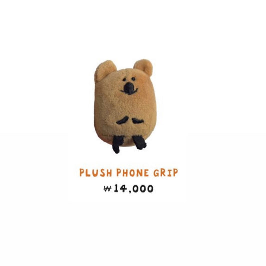 ｜Dinotaeng｜ Quokka in School Plush Phone Grip Tok (PRE-ORDER)