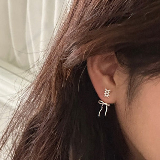 ｜sora'de｜ (925silver) Ribbon Earrings