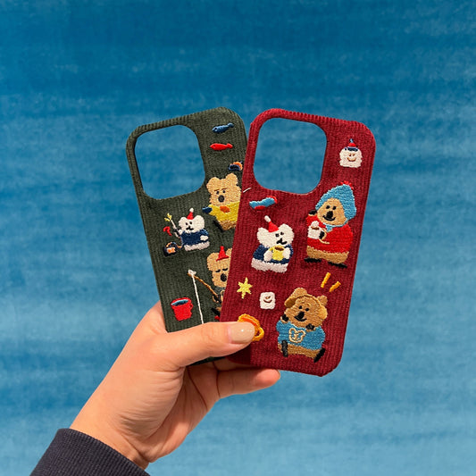 ｜Dinotaeng｜ COCOCUP Pop-up - Corduroy Iphone Case (2Types)