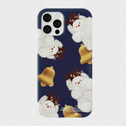 ｜THENINEMALL｜ 패턴 루돌프뽀꾸 Hard Phone Case (3 types)