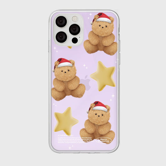｜THENINEMALL｜ 패턴 산타구미 Mirror Phone Case