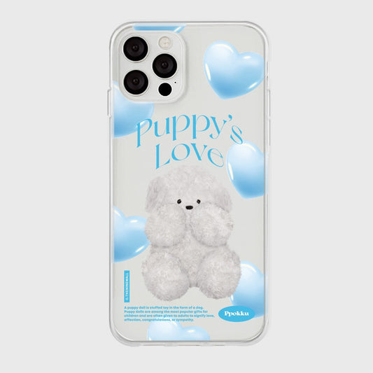 ｜THENINEMALL｜ 퍼피스 러브 뽀꾸 Clear Phone Case (3 types)