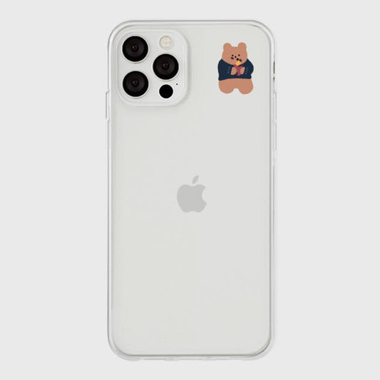 ｜THENINEMALL｜ 군고구마 Gummy Clear Phone Case (2 types)