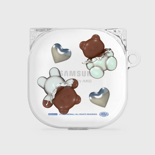 ｜THENINEMALL｜ 하트 초콜릿 구미 Buds Live Clear Case