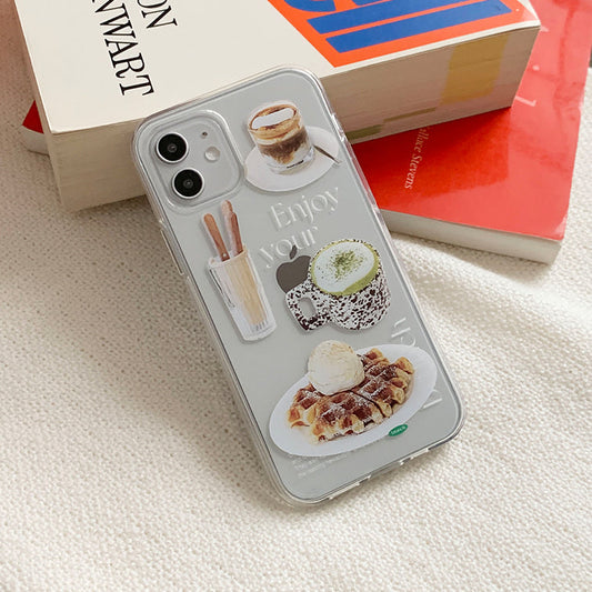｜Mademoment｜ Enjoy Brunch 디자인 Clear Phone Case (3 Types)