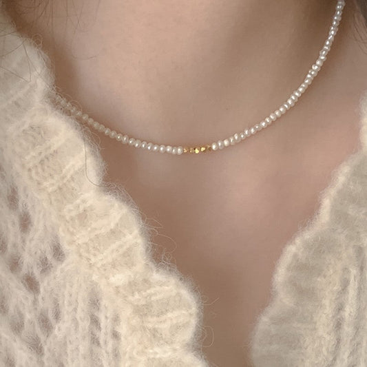 ｜moat｜ Gold Pearl Necklace (silver925)