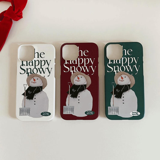 ｜Mademoment｜ Happy Snowy Lettering Design Phone Case