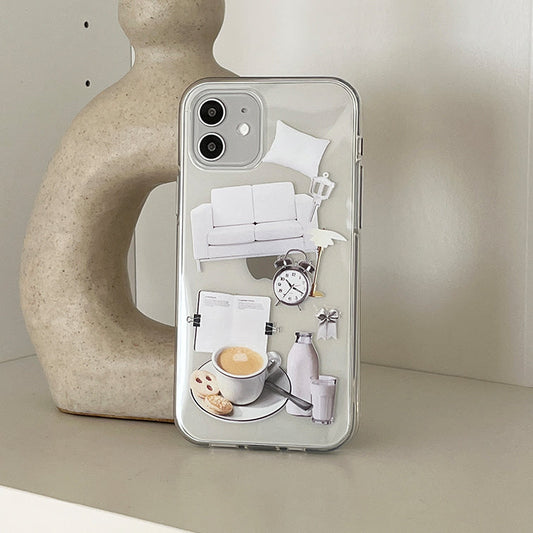 ｜Mademoment｜ Home Sticker 디자인 Clear Phone Case (2 Types)