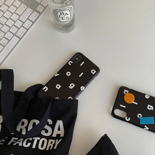 ｜collagevacance｜ Logo Alphabet Case (Matt Black)
