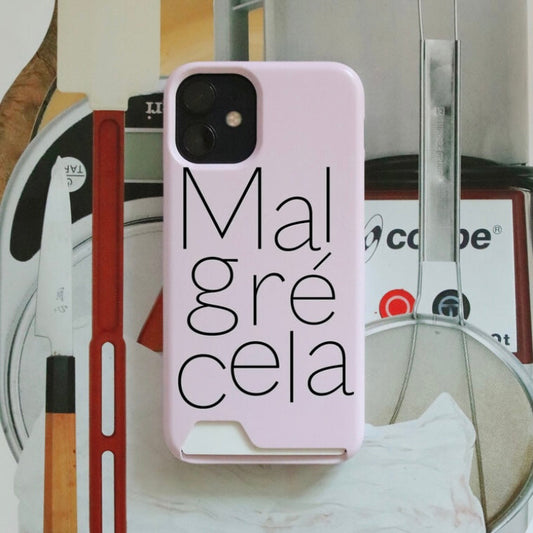 ｜Malgrecela｜ Logo Hard Card Case (Berry)