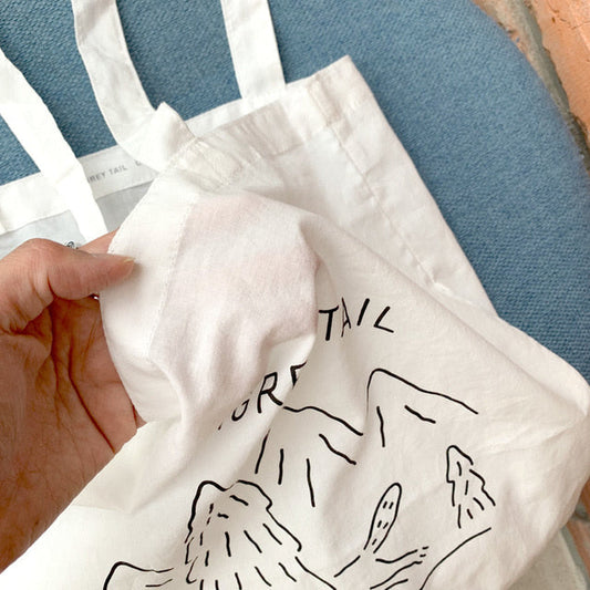 ｜WARMGREYTAIL｜ Logo Bag (White)
