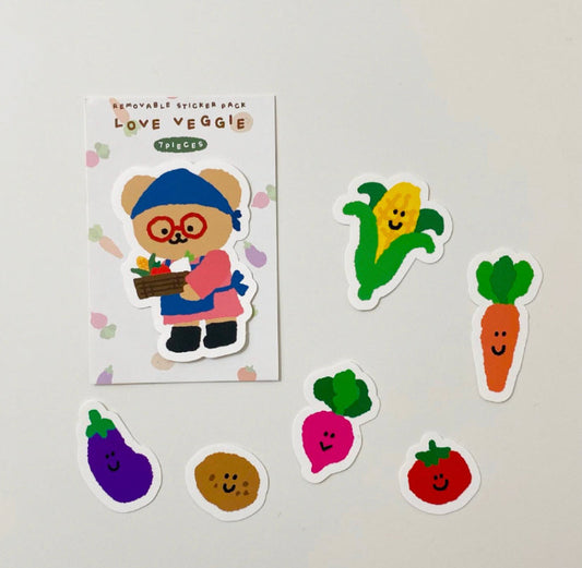 ｜TETEUM｜ LOVE VEGGIE STICKER PACK
