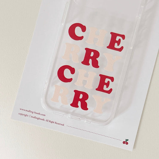 ｜malling booth｜ Cherry Lettering Jelly Case