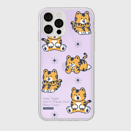 ｜THENINEMALL｜ Pattern Hey Tiger Mirror Phone Case