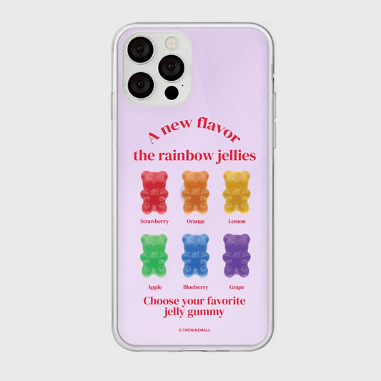 ｜THENINEMALL｜ Rainbow Jellies Mirror Phone Case