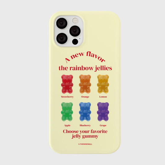 ｜THENINEMALL｜ Rainbow Jellies Hard Phone Case (3 types)