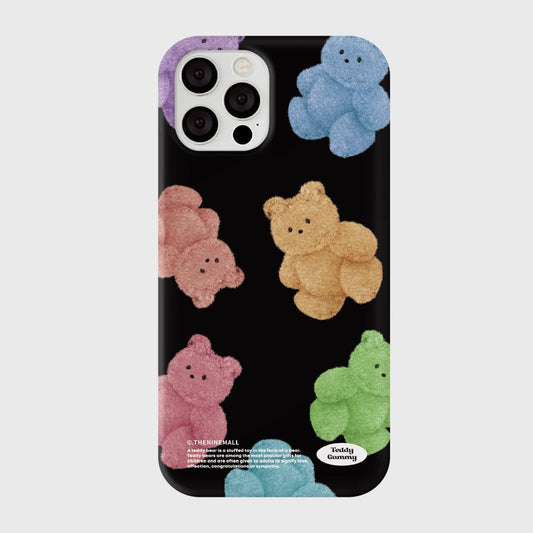 ｜THENINEMALL｜ Rainbow Teddy Gummy Hard Phone Case (3 types)
