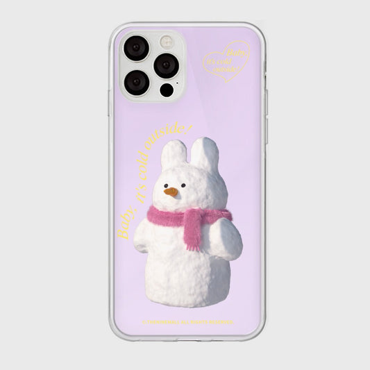 ｜THENINEMALL｜ Windy Snowman Mirror Phone Case