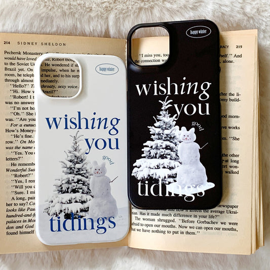 ｜Mademoment｜ Wish Snow Lettering Design Phone Case