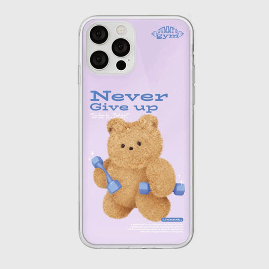 ｜THENINEMALL｜ Work Out Teddy Mirror Phone Case